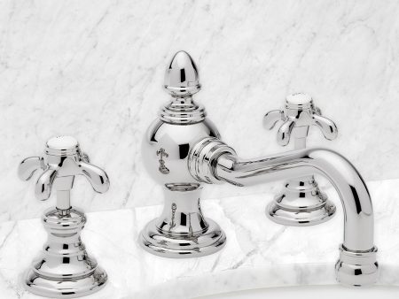 Widespread Lavatory Faucet with Drop Cross Handle Sale