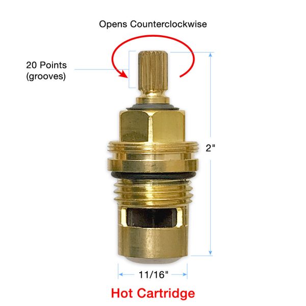 1 2  Quarter Turn Ceramic Cartridge Hot 20 Point 88.30.036 Online