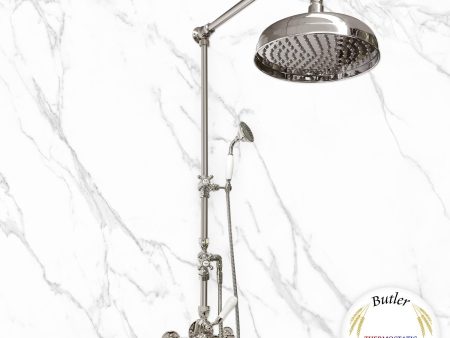 Entire Shower System Revitalization for 3 4  Exposed Thermostatic Shower System with 12  Shower Head, Diverter, and Ceramic Handheld Shower in Antique Bronze Hot on Sale