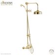 Coventry Brassworks Luxury 1 2  Exposed Thermostatic Shower System with 8  Shower Head, Diverter, and Ceramic Hand Shower with Cross Handle Online Sale