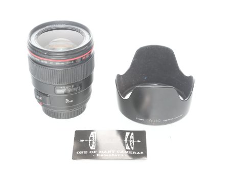 Canon EF 35mm f1.4 L with EW-78C For Sale